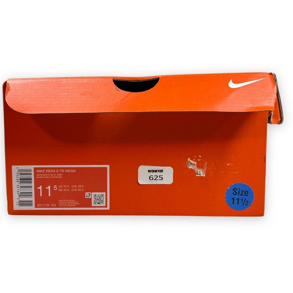 Mens Size 11.5 Nike‎ Reax 8 TR Mesh WHITE 621716 103 Walking NEW